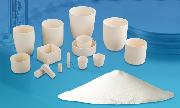 What raw material is the first choice for preparing high purity alumina crucibles